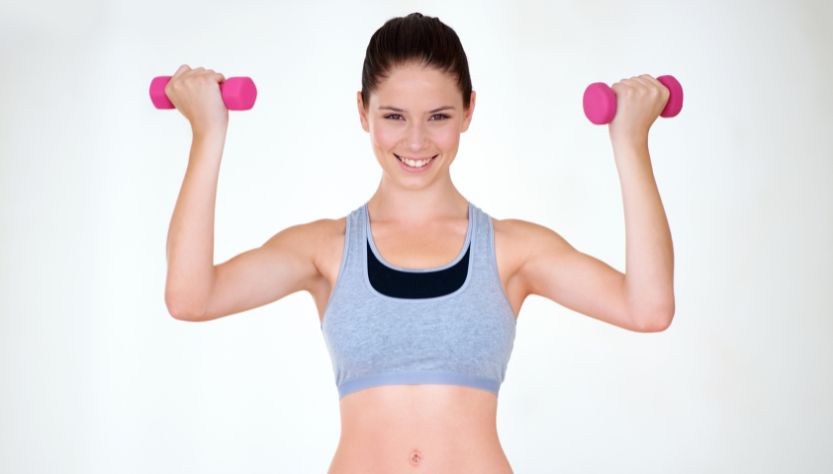 Incorporate hand weights for upper body strength