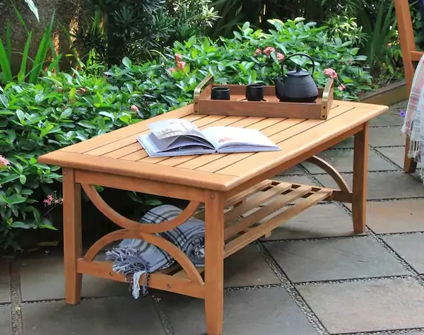 Abbington Wood Outdoor Coffee Table