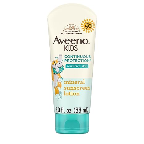 Aveeno Sensitive Skin Lotion Zinc Oxide Sunscreen